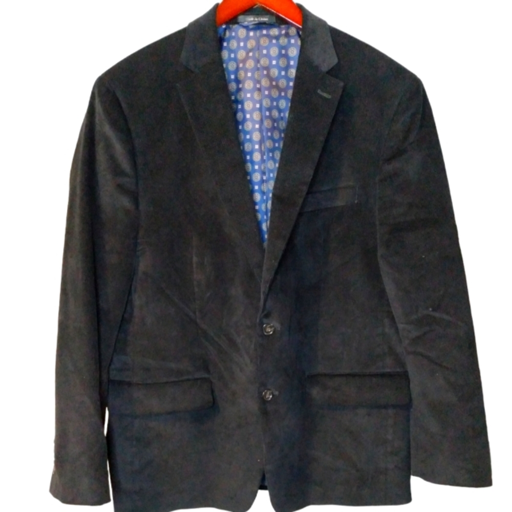 Lauren Ralph Lauren Black Patched Elbow Corduroy Sport Suit‎ Jacket